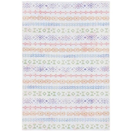 Safavieh 8 ft. x 10 ft. 5 in. Summer Contemporary Rectangle Power Loomed Rug - Ivory & Blue SMR429A-8